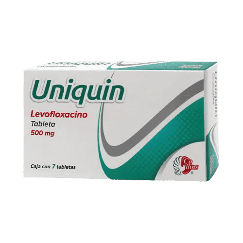 UNIQUIN (Levofloxacino) 500 MG. C/7 TABS. COLLINS