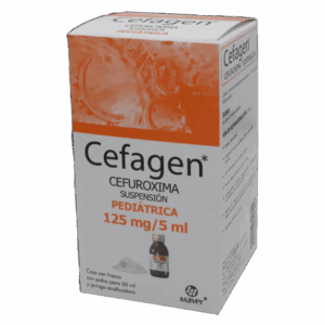 CEFAGEN (cefuroxima)125 MG/5 ML. SUSP. PEDIÁTRICA FCO. 50 ML. MAVER