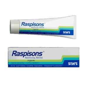 RASPISONS (Neomicina/Retinol) UNGÜENTO 0.350 G-100,000 UI/100 G. TUBO C/28 G. SONS