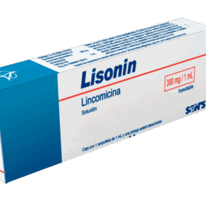LISONIN (Lincomicina) SOL. INFANTIL 300 MG/1 ML. y JGA C/1 AMPTA. SONS
