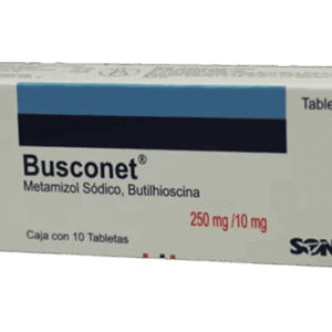 BUSCONET (Butilhioscina/Metamizol Sódico)10/250 MG. C/10 TABS. SONS