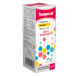 TEMPERAL SOL. PEDTCA. (Paracetamol) 100 MG/1 ML. FCO. GOTERO 20 ML. AVITUS