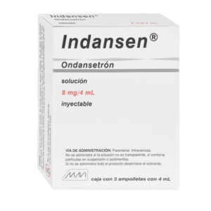 INDANSEN SOL. INY. (Ondansetron) 8 MG/4 ML. C/3 AMPTAS. MAVI