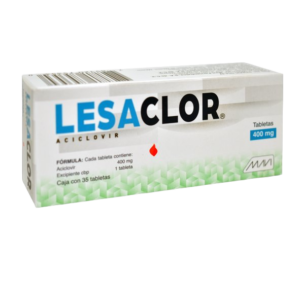 LESACLOR (Aciclovir) 400 MG. C/35 TABS. MAVI