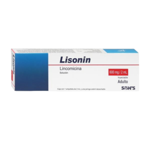 LISONIN (Lincomicina) SOL. INY. ADULTO 600 MG/2 ML. y JERINGA C/1 AMPTA. SONS