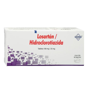 LOSARTÁN/HIDROCLOROTIAZIDA 100/25 MG. C/15 TABS. ULTRA