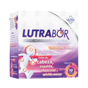 LUTRABOR (Ácido Acetilsalicílico/Cafeína) 850/65 MG. CAJA C/10 SOBS. POLVO ULTRA