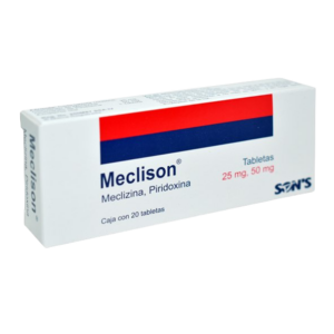 MECLISON (Meclizina/Piridoxina) 25/50 MG. C/20 TABS. SONS