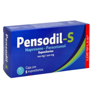 PENSODIL-S (Naproxeno Sódico/Paracetamol) 100/200 MG. C/5 SUPOSITORIOS LOEFFLER