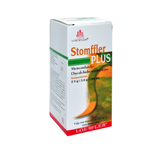 STOMFFLER PLUS ( Metronidazol/Diyodohidroxiquinoleína) SUSP. 2.5-2.0 G/100 ML. FCO. 120 ML. LOEFFLER