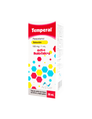 TEMPERAL SOL. PEDTCA. (Paracetamol) 100 MG/1 ML. FCO. GOTERO 30 ML. AVITUS