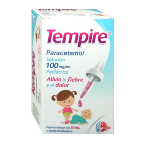 TEMPIRE SOL. (Paracetamol) 100 MG/1 ML. FCO. GOTERO 30 ML. COLLINS