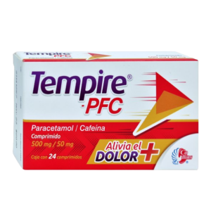 TEMPIRE-PFC (Paracetamol/Cafeína) 500/50 MG. C/24 COMPS. COLLINS