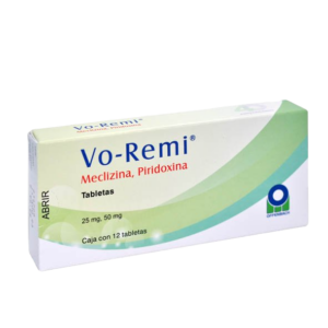 VO-REMI (Meclizina+Piridoxina) 25/50 MG. C/12 TABS. OFFENBACH