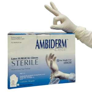 AMBIDERM GUANTE ELITE CIRUJANO #8 C/50 PARES. ESTÉRIL.