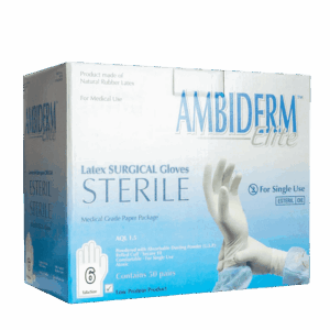 AMBIDERM GUANTE ELITE CIRUJANO #6 C/50 PARES. ESTÉRIL.