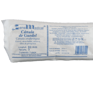 CANULA DE GUEDEL NUM. 3.- 80 MM. AMARILLA. SENSIMEDICAL