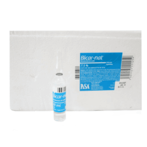 BICARNAT (bicarbonato de sodio) SOL INY 7.5% AMP 10 ML C/100 PZAS. PISA