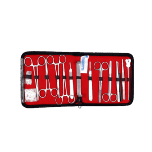 ESTUCHE DE DISECCIÓN ACERO INOXIDABLE CON 20 PZAS. HERGOM