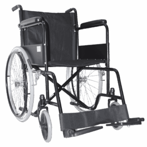 SILLA DE RUEDAS 18” FIJA SÓLIDA NEGRA. EKO-MOBILITY