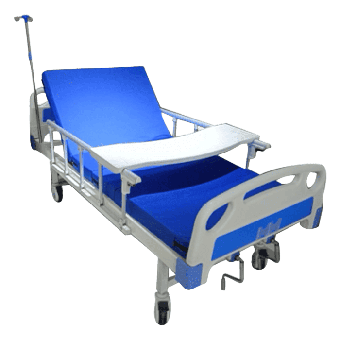 CAMA HOSPITALARIA DE LUJO CON COLCHON, PORTASUERO Y MESA DE ALIMENTOS. EKO-MOBILITY