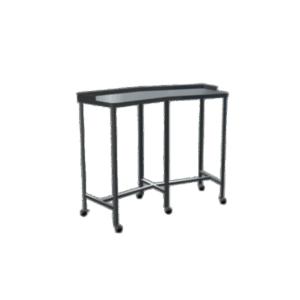 MESA DE RIÑON SENCILLA SIN ENTREPAÑO CROMADA.