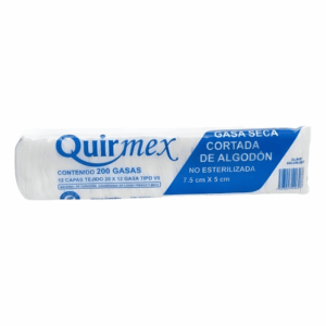 QUIRMEX GASA SECA CORTA DE ALGODÓN NO ESTERILIZADA 7.5X5CM.-C/200 PZAS.