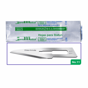 HOJA PARA BISTURI #11 ACERO AL CARBON C/100 PZAS. SENSIMEDICAL