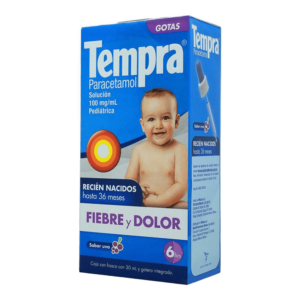 TEMPRA SOLUCIÓN PEDIÁTRICO (0-36 meses) PARACETAMOL 100 MG/1 ML FCO 30 ML. RECKITT BENCKISER