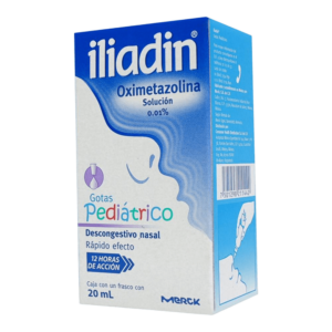 ILLIADIN SOLUCIÓN NASAL (oximetazolina) 0.01% PEDIÁTRICO FCO. ATOMIZADOR 20ML. MERCK