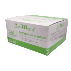 JERINGA 3 ML. 21GX32MM VERDE C/100 PZAS. SENSIMEDICAL