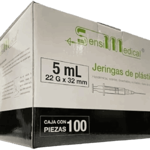 JERINGA 5 ML. 22GX32MM NEGRA C/100 PZAS. SENSIMEDICAL