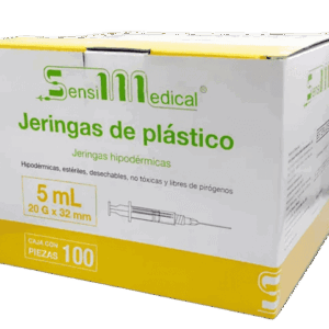 JERINGA 5 ML. 20GX32MM AMARILLA C/100 PZAS. SENSIMEDICAL