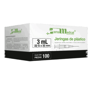 JERINGA 3 ML. 22GX32MM NEGRA C/100 PZAS. SENSIMEDICAL