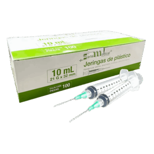 JERINGA 10 ML. 21GX32MM VERDE C/100 PZAS. SENSIMEDICAL