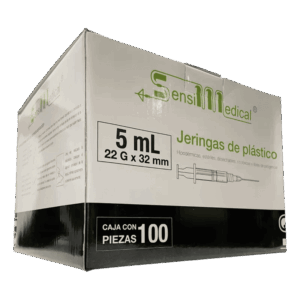 JERINGA 5 ML. 22GX32MM NEGRA C/100 PZAS. SENSIMEDICAL