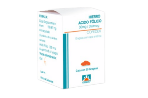 COFEDEX (Ácido Fólico + Hierro) 30 MG/350 MCG.  C/30 GRAGEAS. EDERKA