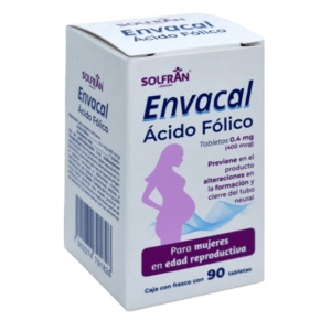 ENVACAL (Ácido Fólico) 0.4 MG. C/90 TABS.  SOLFRAN