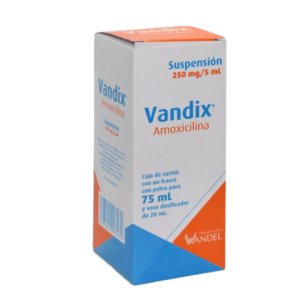 VANDIX (Amoxicilina) 250 MG/5 ML. SUSP. FCO. 75 ML. MAVER