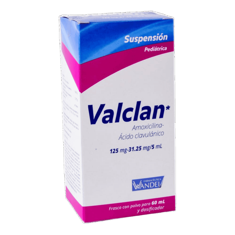 VALCLAN SUSP. (Amoxicilina+Ácido Clavulánico) 125-31.25 MG/5 ML. PEDIATRICO FO. 60 ML. WANDEL