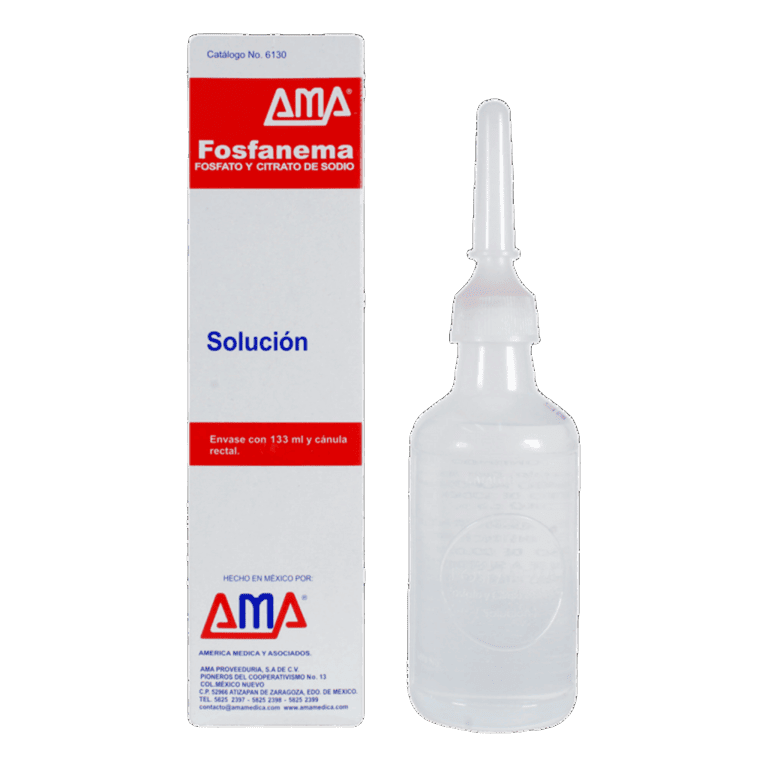 FOSFANEMA SOL. 12-10 G/100 (citrato de sodio-fosfato) ML. C/CANULA RECTAL ENVASE 133 ML. AMA