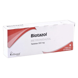 BIOTAZOL (Metronidazol) 500 MG. C/30 TABS. BIORESEARCH