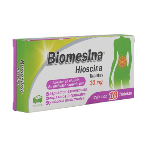 BIOMESINA (Butilhioscina) 10 MG. C/10 TABS. BIOMEP