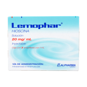 LEMOPHAR (Butilhioscina) 20 MG/1 ML. SOL. INY. C/3 AMP. ALPHARMA