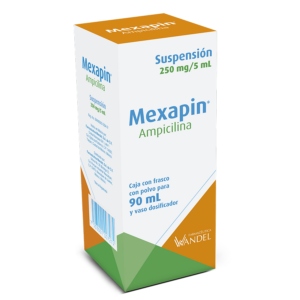 MEXAPIN (Ampicilina) 250 MG/5 ML.  SUSP. FCO. 90 ML. WANDEL