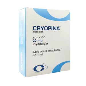 CRYOPINA (Butilhioscina) 20 MG/1 ML. SOL. INY. C/3 AMP. CRYOPHARMA