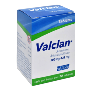 VALCLAN (Amoxicilina+Ácido Clavulánico) 500/125 MG. C/12 TABS. WANDEL