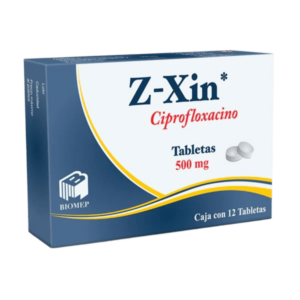 Z-XIN (Ciprofloxacino) 500 MG. C/12 TABS. BIOMEP