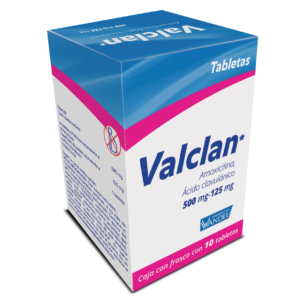 VALCLAN (Amoxicilina+Ácido Clavulánico) 500/125 MG. C/10 TABS. WANDEL