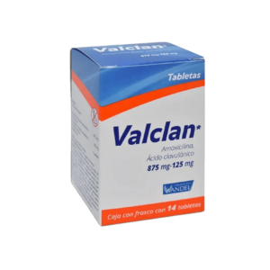 VALCLAN 12H. (Amoxicilina + Ácido Clavulánico) 875/125 MG C/14 TABS. WANDEL